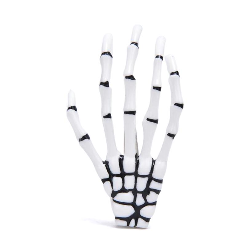 1Pc Punk Gothic Halloween Zombie Skull Skeleton Hand Bone Claw Hairpin Hair Clips