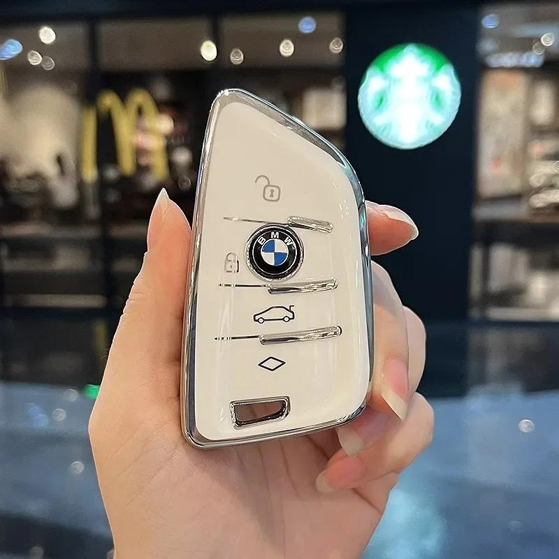 BAGI7 2026 Car Sticker Soft TPU Car Key Cover Case Shell Fob For BMW X1 X3 G01 X4 G02 X5 F15 F16 M3 M4 F30 F31 F32 F34 F20 F21 F07 F10