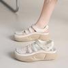Fashion Female Sandal 2025 Women's Ladies Shoes Summer Soft All-Match Clogs With Heel Girls New Real Comfort Retro Thick Casual Scandals
