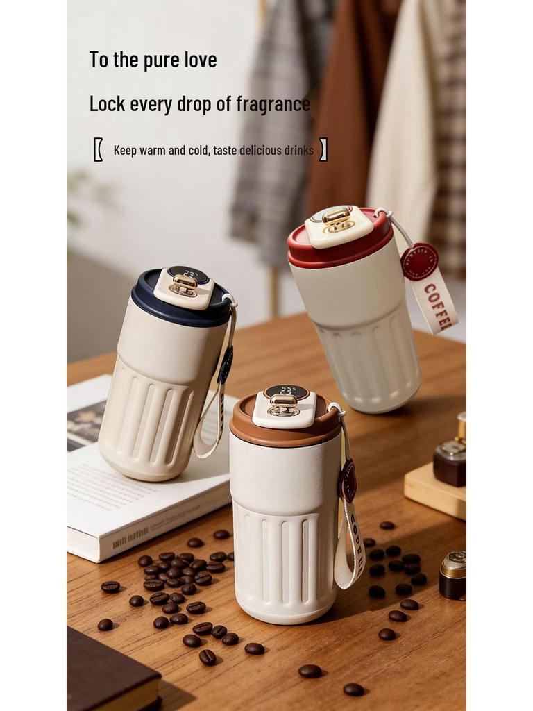 316 Edelstahl Smarte Isolierte Tragbare Trinkbecher mit Trageseil