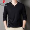 Pierre Cardin Men's Mercerized Cotton V-Neck Long Sleeve T-Shirt