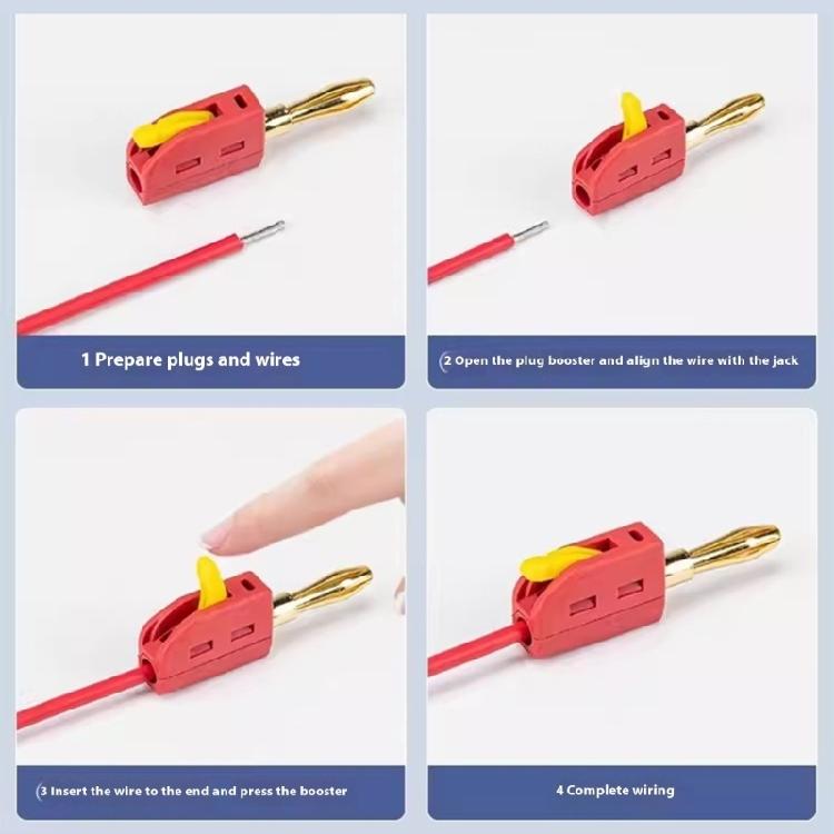 100cm Flexible Silicone Test Cables 4mm Safety Banana Plugs V0 Flame Retardant Suitable For Electrical Testing Equipment