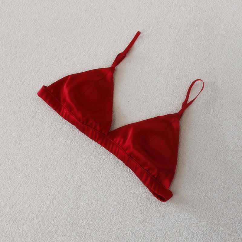 2025 Silk Wireless French Triangle Bra - Breathable, Comfortable Summer Underwear for Women, Japanese Style