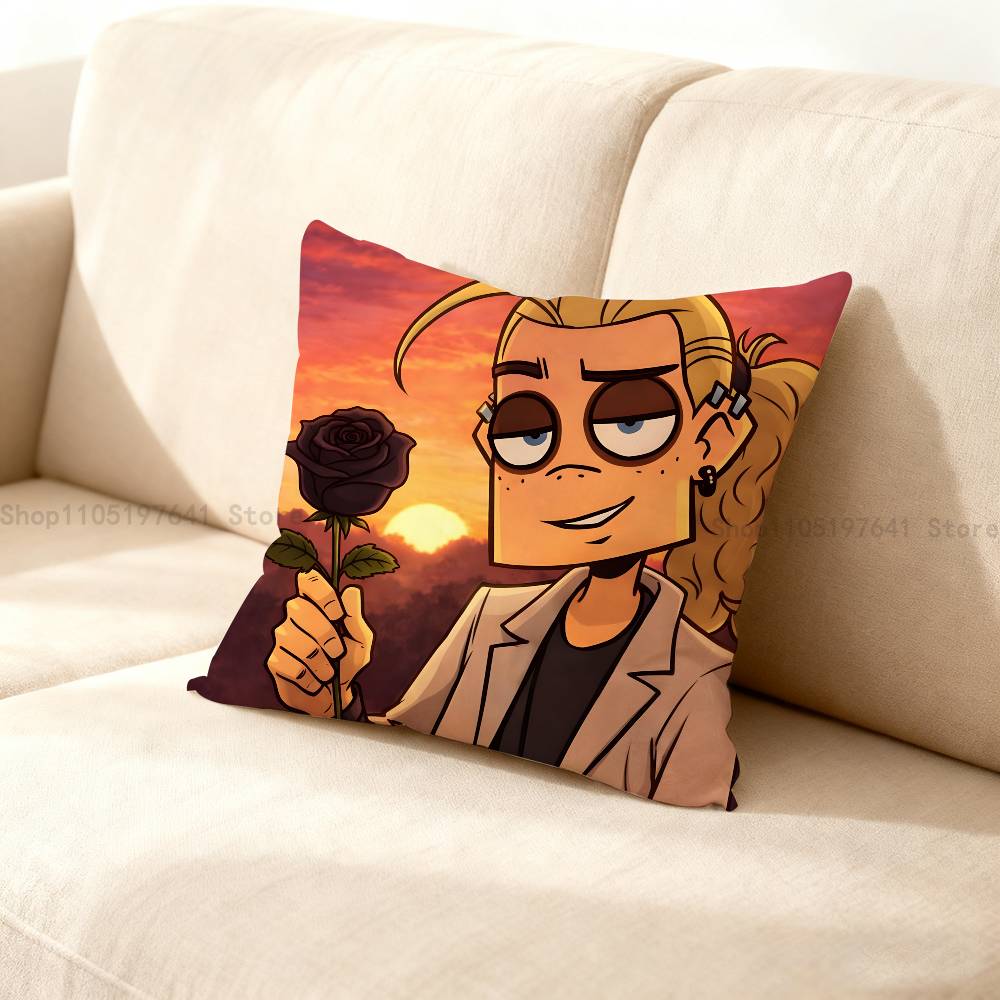 Cool Art Metal Family Dee Pillow Case For Sofa Decor Car Office Room Printing Cushion Cover Decorations And Protector