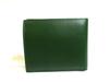 Authentic Salvatore Ferragamo Logo Green and Black Leather Bifold Wallet #a638 Open Box