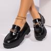 2025 Women's Retro British Style Loafers - Versatile Thick-Soled Leather Shoes for Spring & Autumn