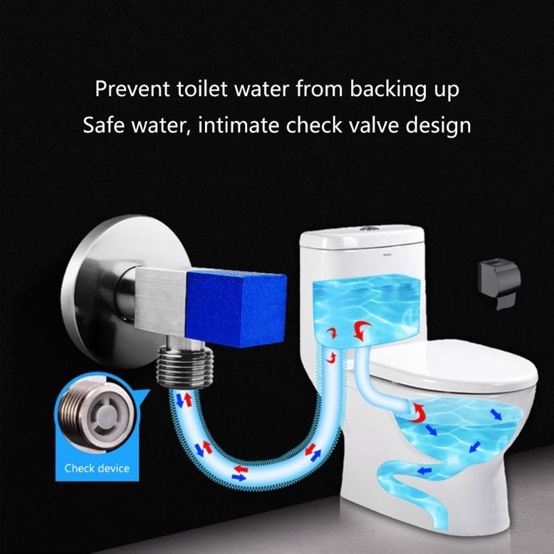 Versatile Water Shut Off Valves Convenient Shut 1/4 Thread Angle Stop Valves Suitable for Kitchen Bathroom & Toilet