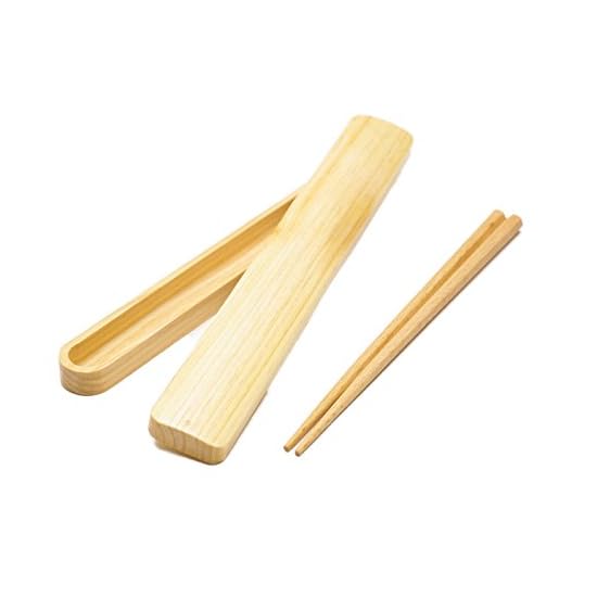 Wooden Chopsticks and Case Set, Natural Wood, Stylish, Cute, Bento Box, Lunch Box, Fashionable B07B64KQMN