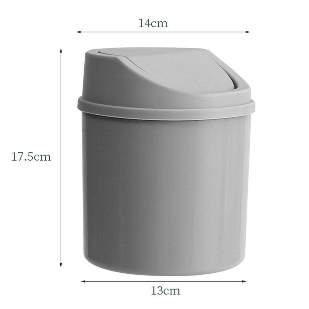 Desktop Plastic Trash Can   Cover Multifunctional Tiny Garbage Bin with Lid for Living Room Decor