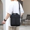 Herren-Einfarbiger Polyester-Crossbody-Rucksack – Große Kapazität, Lässiges Business-Vertikales Design