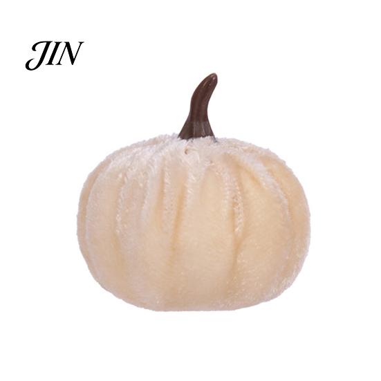 Halloween Party Decoration Ideas Small Velvet Pumpkin Thanksgiving Table Centerpiece, Soft Reusable Decor Items Stuffed for Fall Harvest Farmhouse