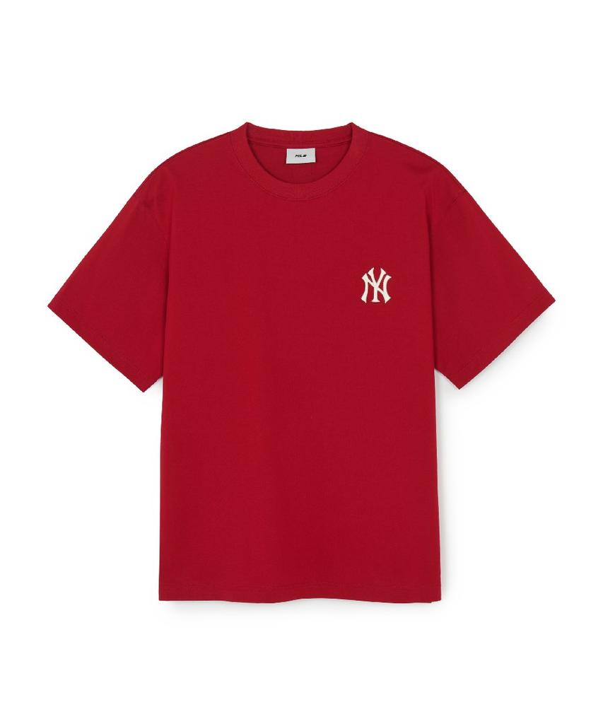 Emelbi New Year Horse Back Graphic Short Sleeve T-Shirt Ny (D.Red)
