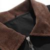 Men's Autumn Winter Turn Down Collar Jacket Solid Color Casual Sports Jacket Full Zipper Lightweight Outdoor Workwear Tops