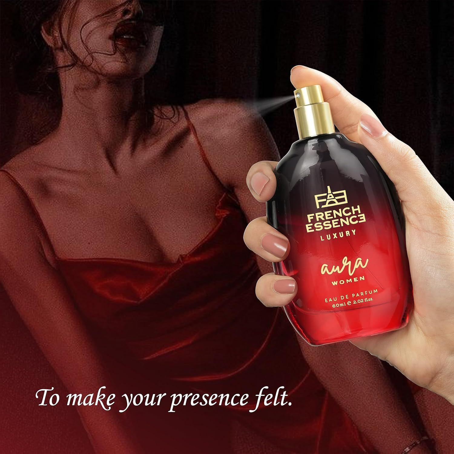 

French Essence Премиум Парфюм для женщин/Роскошные Духи/Eau de Стойкий, Свежий Аромат (Аура) 60 мл | Лаванда, Мускус Длительный Парфюм 60ML