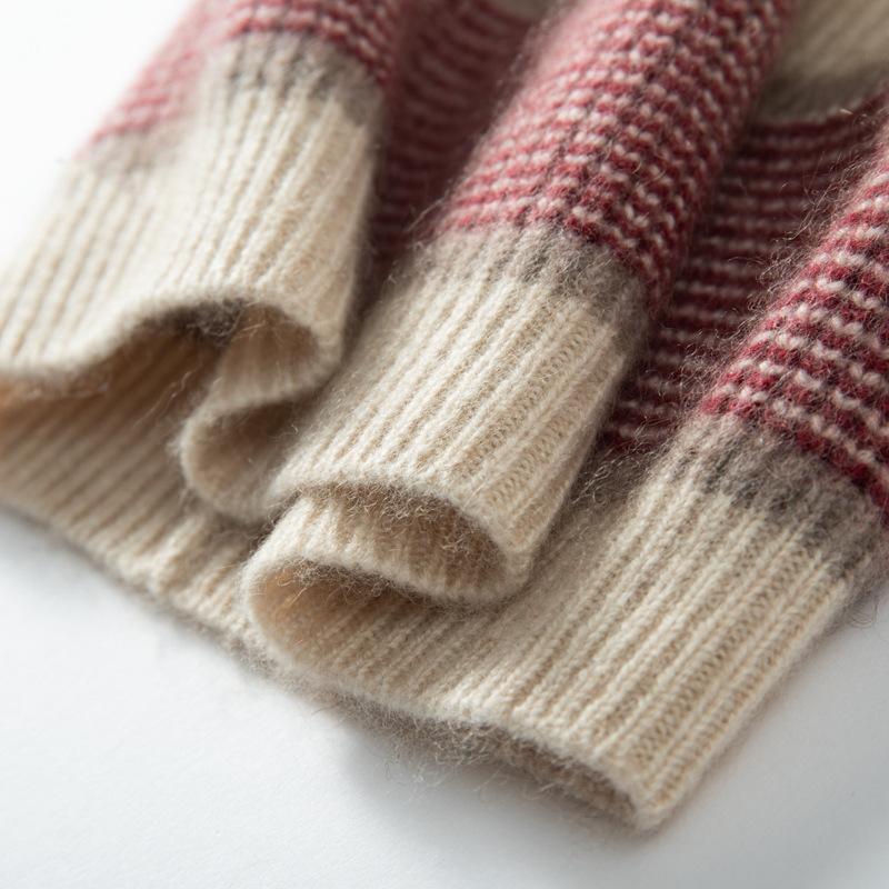 Cashmere Knitted Hat Wool Hat Autumn and Winter New Versatile Knitted Cold Hat Thickened Hat Ear Protection Hat