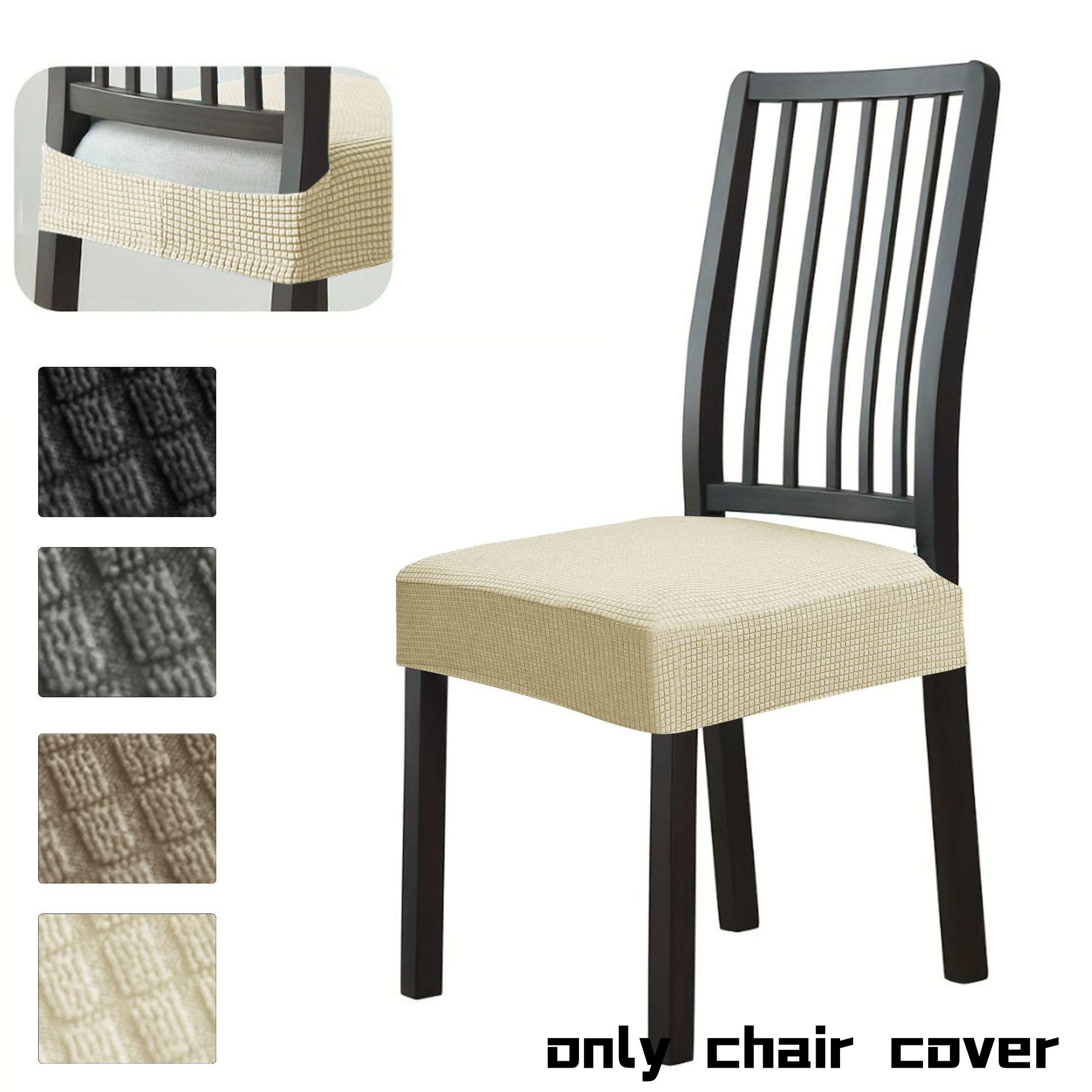 

1PC Adjustable Stool Chair Case Simple Jacquard All-season Anti-slip Split Modern Elastic Jacuqard Chair Cover 1pc белый