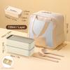 WORTHBUY Portable Divided Plastic Bento Lunch Box With Lid Microwave Heatable Stackable Sealed Lunch Contianer For Students Kids