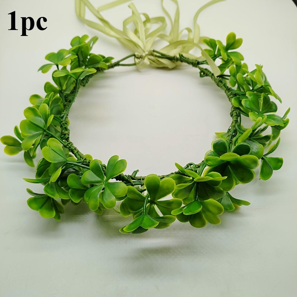 

1/2pcs St. Patrick S Day Green Floral Headband | Irish Style Plastic Flower Crown for Women and, Party Accessory.