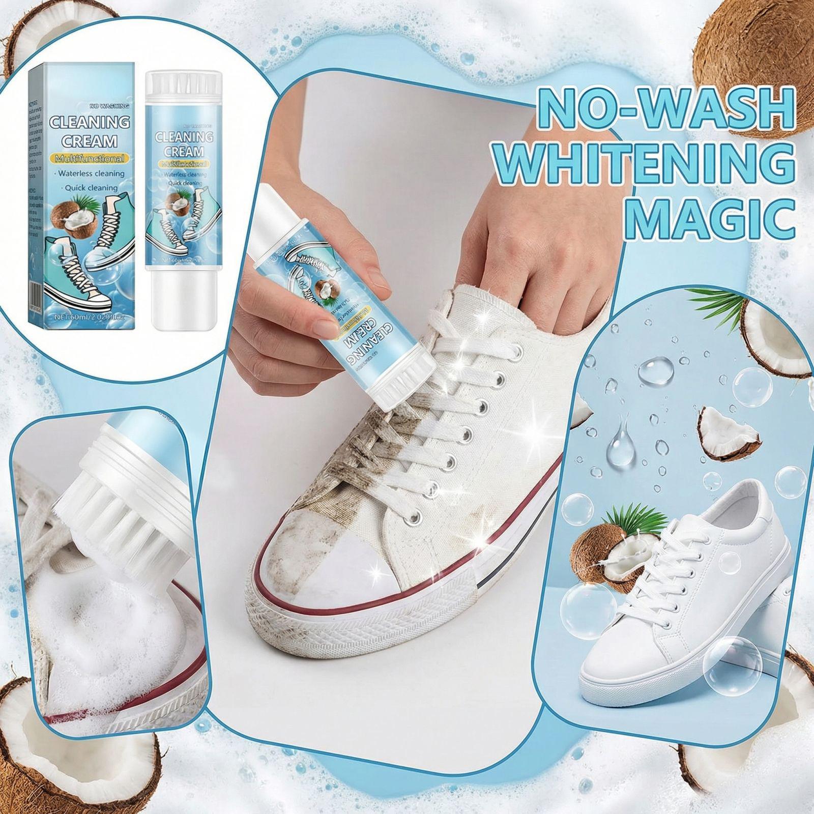 

60mlShoe Cleaner With Shoe Brush, Shoe Cleaner Foam, Cleaner Foam For Removing Stains And Dirt One Size