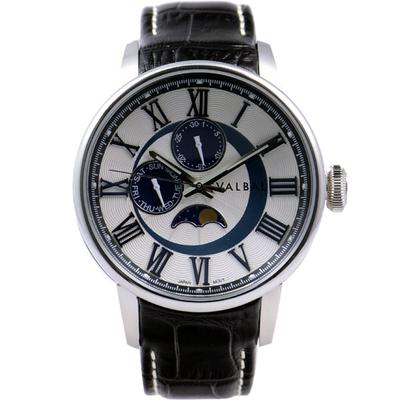 SVALBAL Men's SV15-LWH (Sun Flame) Round Watch Black Stainless Multi-Hand Analog