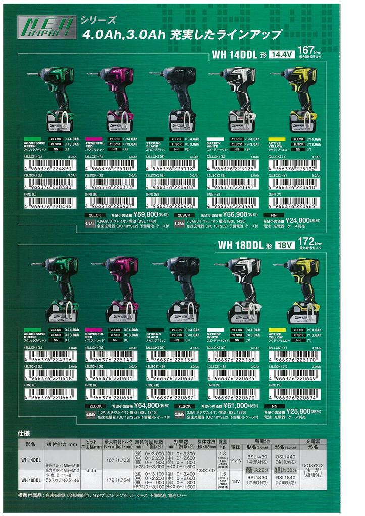 HiKOKI Cordless Warm Vest Cordless Impact Driver WH14DDL(2LLCK)(S)