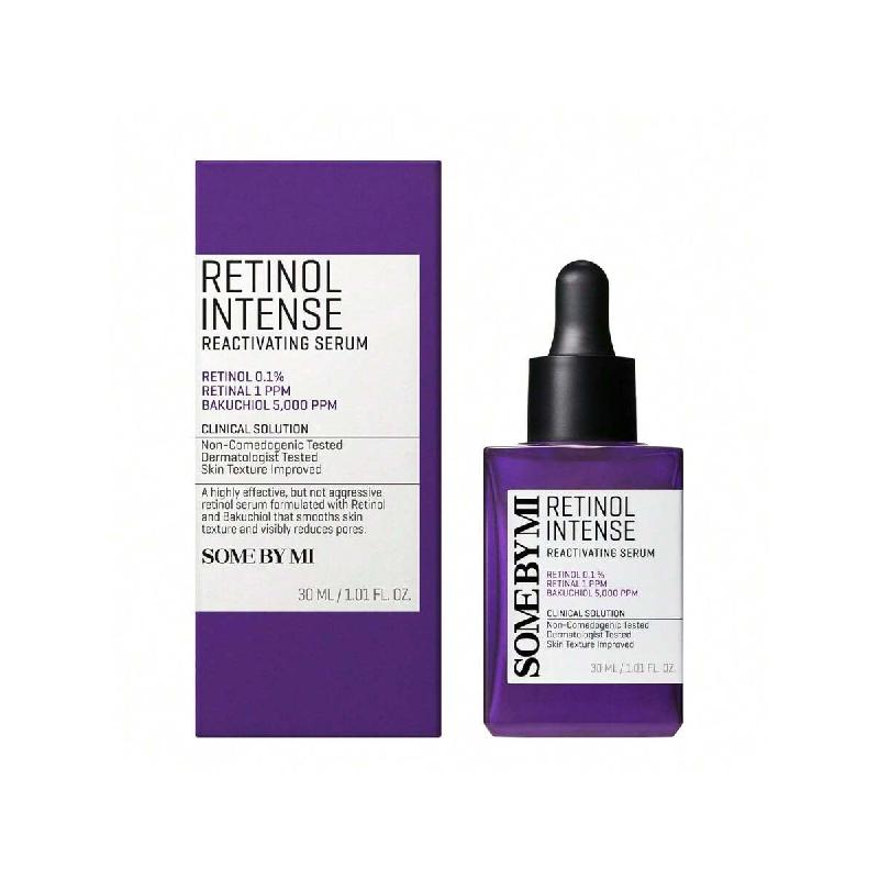 

SOME BY MI Retinol Intense Reactivating Serum – 30 мл – Корейская сыворотка с 0,1% ретинола для признаков старения лица и следов постакне – Сужает поры для