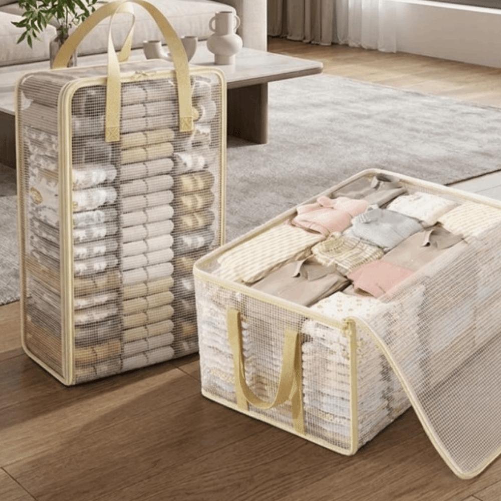 Transparent PVC Clothes Storage Bag Large Capacity Moving Packing Bag  Bedroom