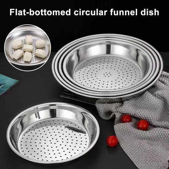 Round Stainless Steel Steamer Rack with Fine Mesh Thickened Heat-Resistant Steamer Basket for Pots Rust-Proof Dumplings Vegetables Seafood Cooking