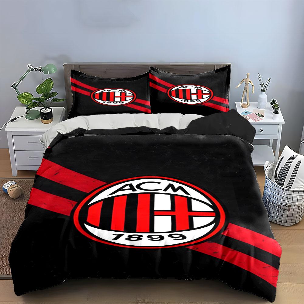 Projekt logo AC Milan. Pościel Zestawy poszewek na kołdrę Poszewki na kołdrę Poszewki na poduszki(1 * Poszewka na kołdrę 2 * Poszewki na poduszki bez wkładu do kołdry)