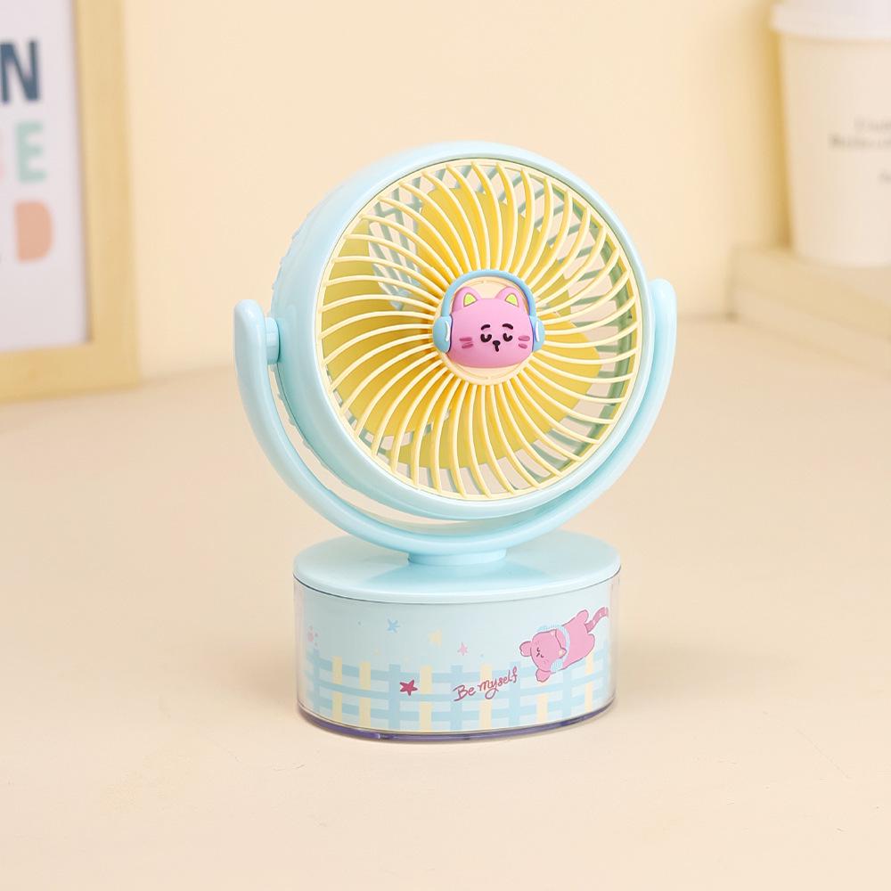 Colorful Three-Speed Adjustable Desktop Student Fan – Transparent Design, Perfect for Children s Day Gift, 3C Certified 129x74x161mm