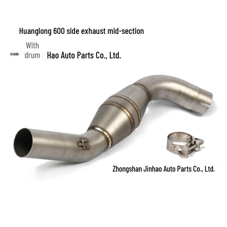 Huanglong 600 Motorcycle Mid-Section Stainless Steel Exhaust (Backpressure) Mod