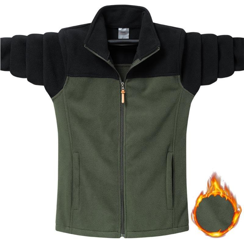 Otoño Invierno chaquetas de lana tácticas hombres sudaderas con capucha casuales abrigos chaqueta de bombardero de Deportes de caza para hombre