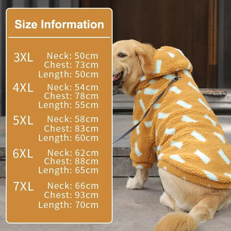 3XL-7XL haine groase de iarnă pentru câini mari Jachetă din lână de miel pentru câini de talie medie, haină rezistentă la vânt Accesorii pentru animale de companie