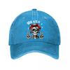 Rebel Dark Baseball Cap Skull Gesture Graffiti Street Culture Personality Wear Washed Baseball Cap