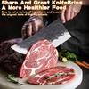 Hand-Forged Meat Cleaver Knife Ultra Sharp 4Cr Stainless Steel  Kitchen Chef Knives Slicing Knife with Solid Wood Handle