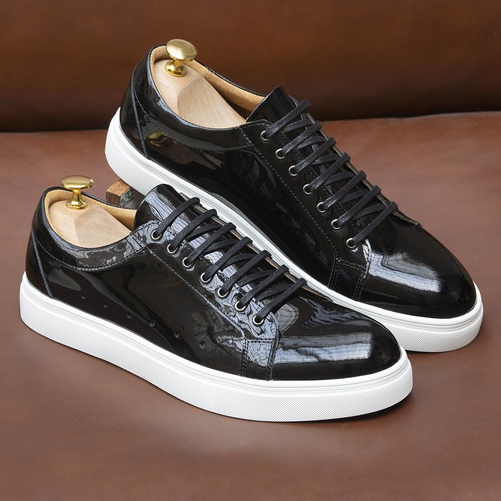 

Мода Мужская Мода Повседневная Обувь Лакированная Кожа Шнуровка Дерби Кроссовки Зеленый/Черный Дышащая Удобная Весна Осень Новинка US 12 чёрный