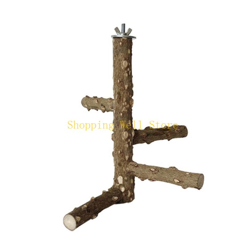 KX4B Interactively Bird Perches Stand Parrots Climbing Stand Chewable Accessory