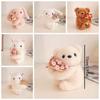 With Floral Blanket Bear Wear Rose Doll 15cm Bouquet Rabbit Doll Rose Bear Plush Toy  Anniversary
