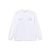 Lining Sports Life Letter Print Crew Neck Long Sleeve T-Shirt Men Tops White AHSRB97-3
