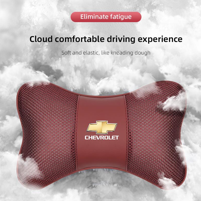 High-end Ice Silk Car Seat Headrest Memory Foam Comfort Pillow Auto Interior For Chevrolet CRUZE Spark Captiva Tracker Epica Z71
