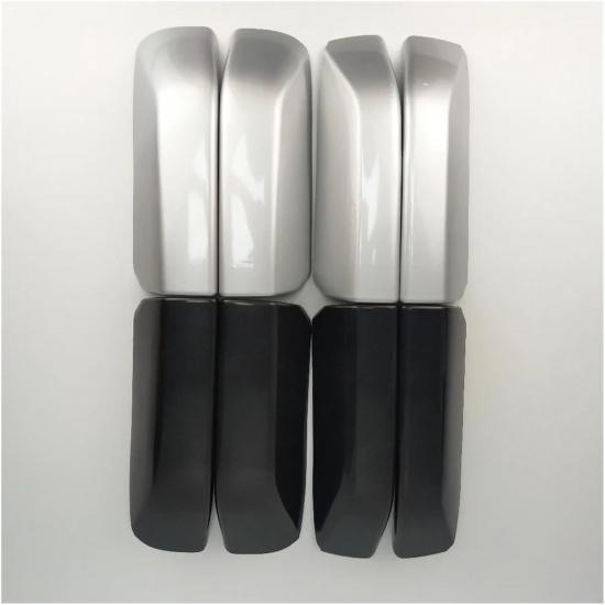 4PCS Fit for Toyota 4Runner N280 2010-2018 Silver & Black Roof Rack Luggage Rack Bar Rail End Replacement Cover Shell Trim Cap(A)