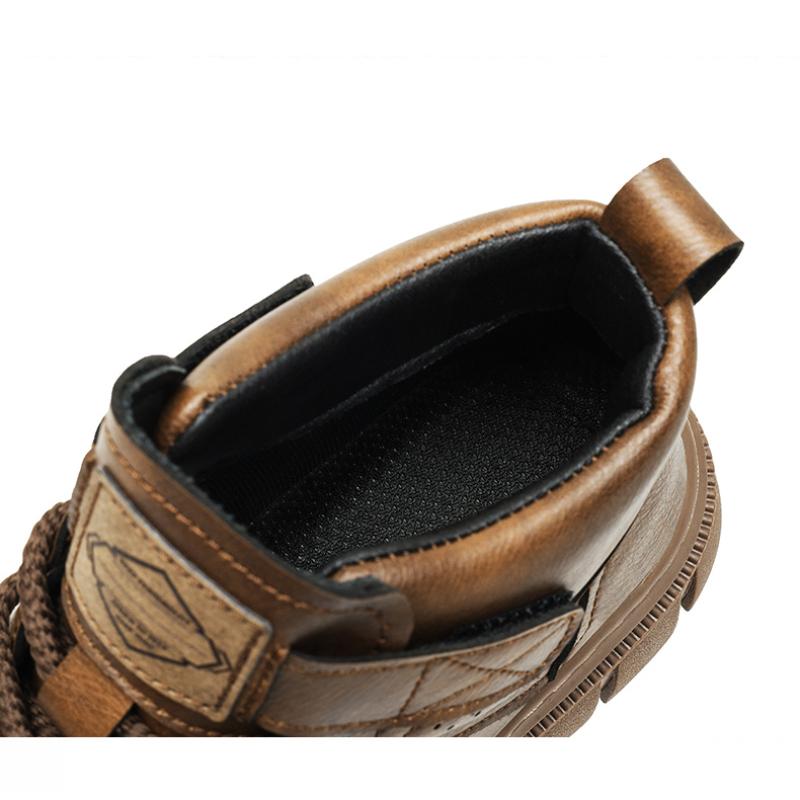 Men's High-top Leather Shoes Ankle Boots Outdoor Shoes
