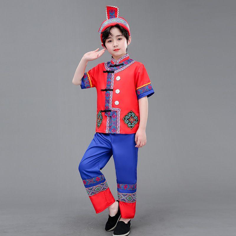 

Детский тибетский костюм 56 Детский костюм меньшинства Девочка Тибетский Белый Монгольский Мяо Туцзя Buyi Male 120cm