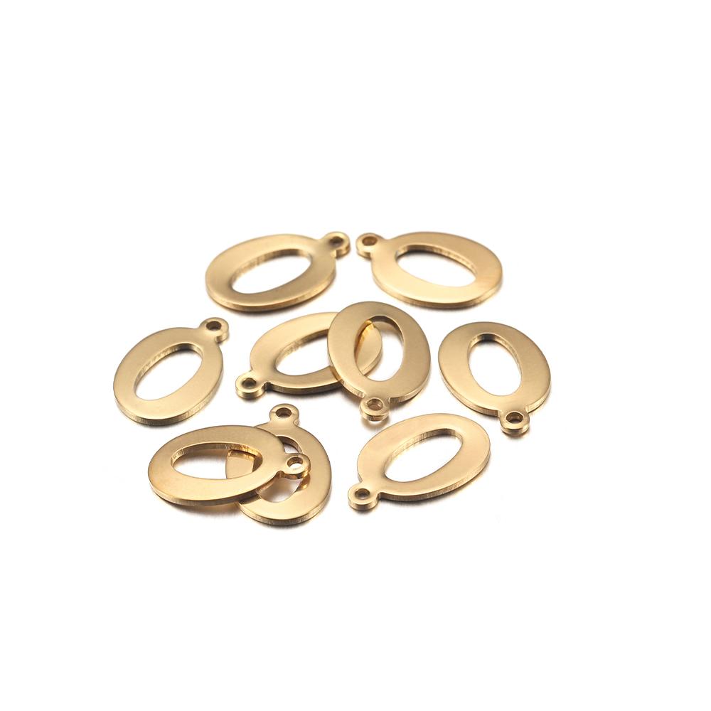 30Pcs Gold Color Stainless steel English Alphabet Letters Charms Pendants A-Z DIY Craft Bracelet Jewelry Making Accessories