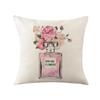 Pillow Linen Printed Pillow Cover Ins Plant Watercolor Printed Pillow Home Decoration Festival Fabric Cushion Bedside Backrest