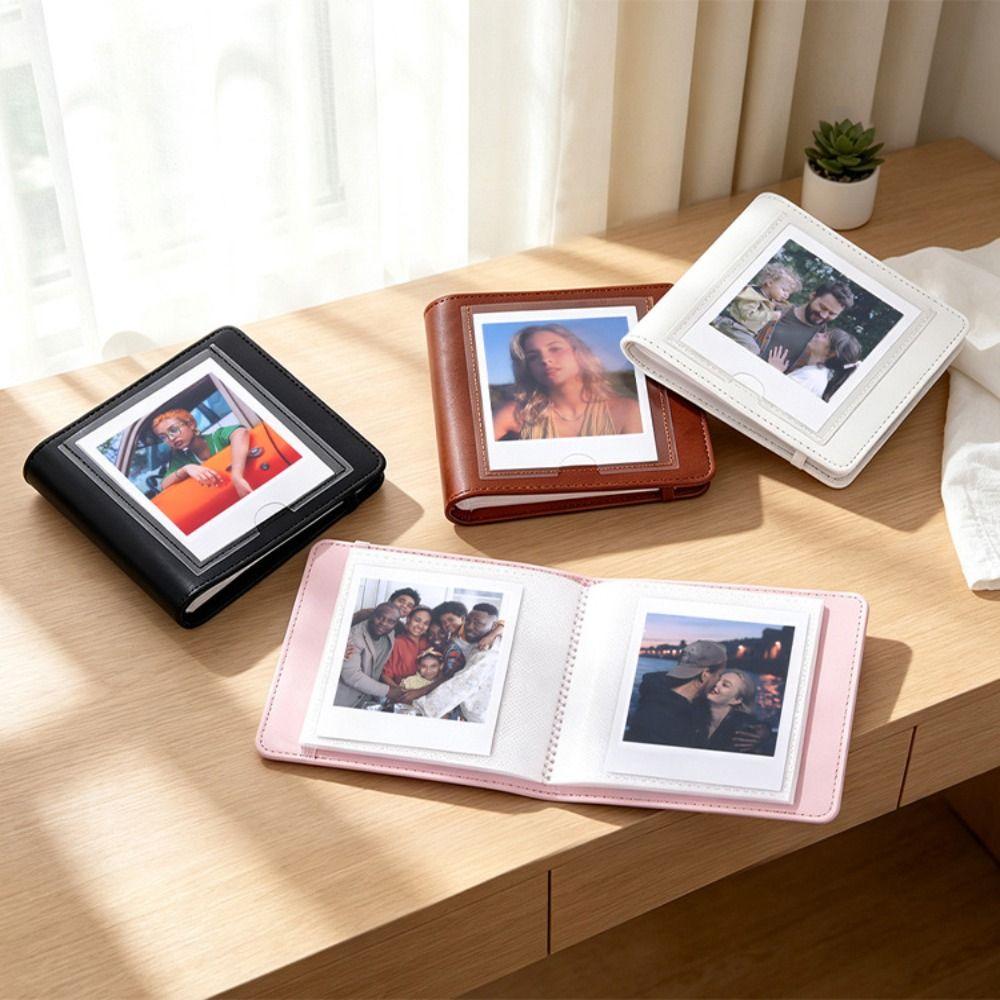 PU Leather 4 Inch Photo Album Memory Book for Fujifilm Instax Square SQ Photo Storage