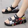Boys' Summer Beach Sandals: Non-slip, Lightweight, Velcro Soft Sole for Middle & Older Kids.