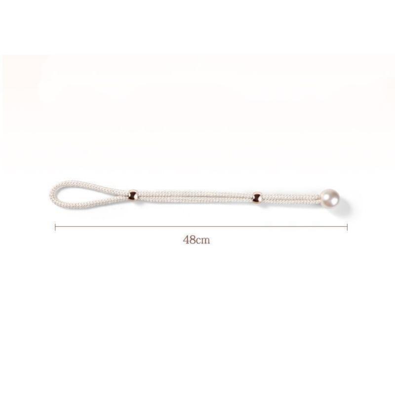 2Pcs Pearl Curtain Tiebacks, Curtain Pearl Tiebacks, Decorative Fixings, Rope Curtain Tiebacks No Punch Adjustable Pull-Outs