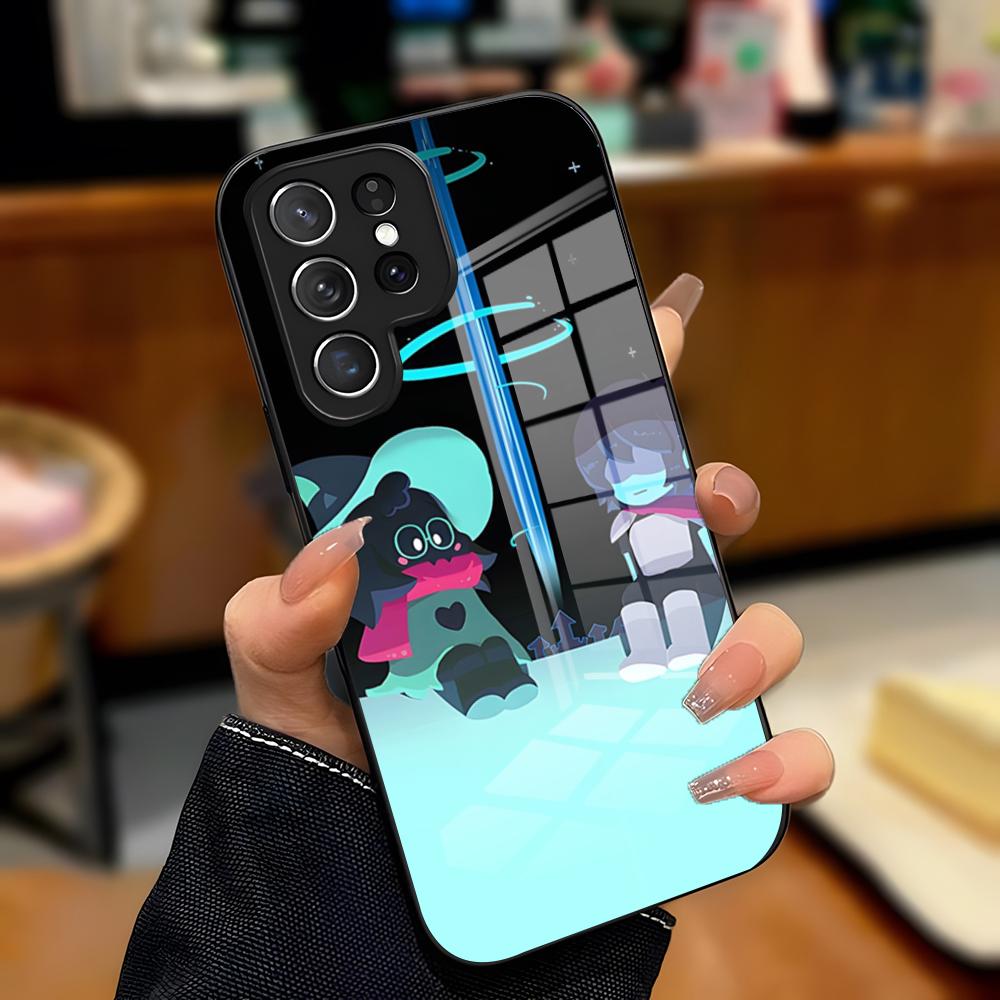 

D-Deltarune Games Anime Phone Case For Samsung S26 S25 Plus S20 S20 Plus S22 Ultra S23 FE S21 Plus S21 Ultra Glass Cover Samsung S20 Plus