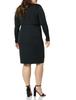 Amazon Essentials Women's Classic Fit Long Sleeve Wrap Dress, Black, Size L